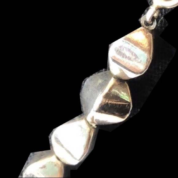 VINTAGE Sterling Silver Art Deco Beaded Modern Necklace - Picture 9 of 16